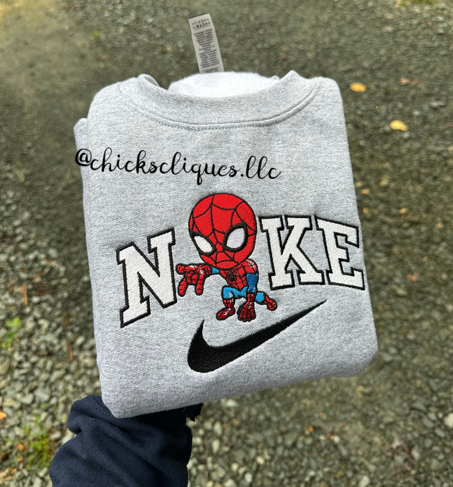 Spider Chibi Embroidery Crewneck Sweatshirt