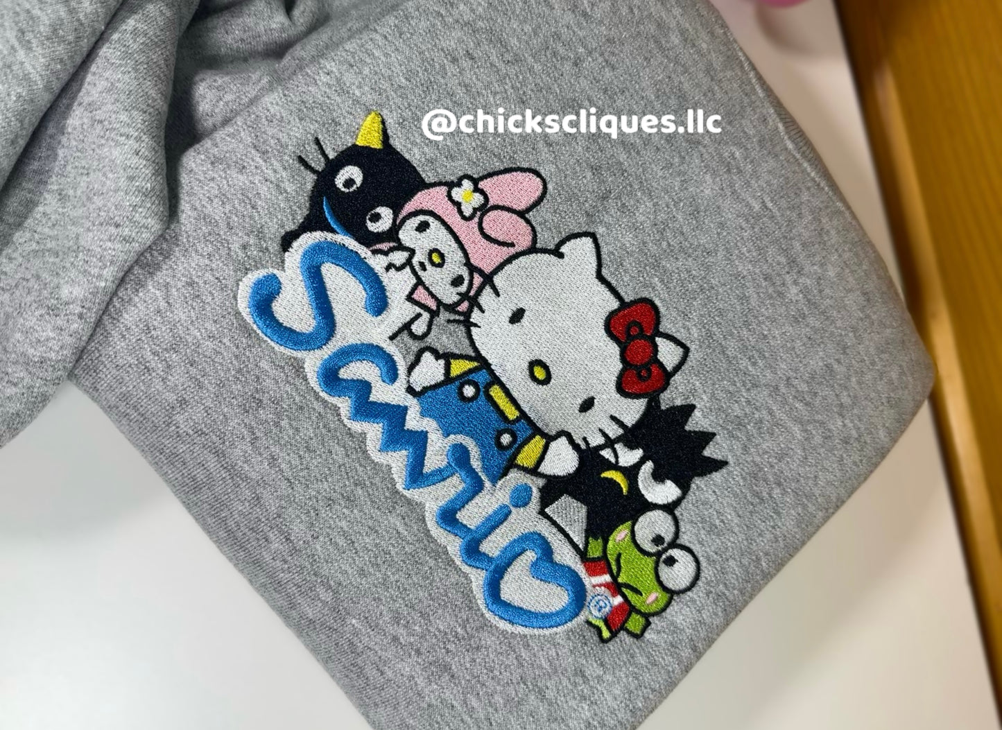 Sanrio Kitty and Friends Embroidery Crewneck Sweatshirt
