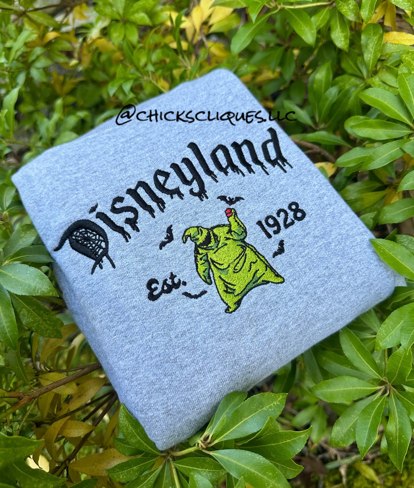 Oogie Boogie Est. 1928 Halloween Embroidery Crewneck Sweatshirt