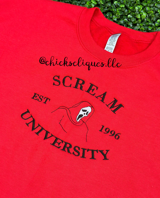 Scream University 8x10 Embroidery Crewneck Sweatshirt