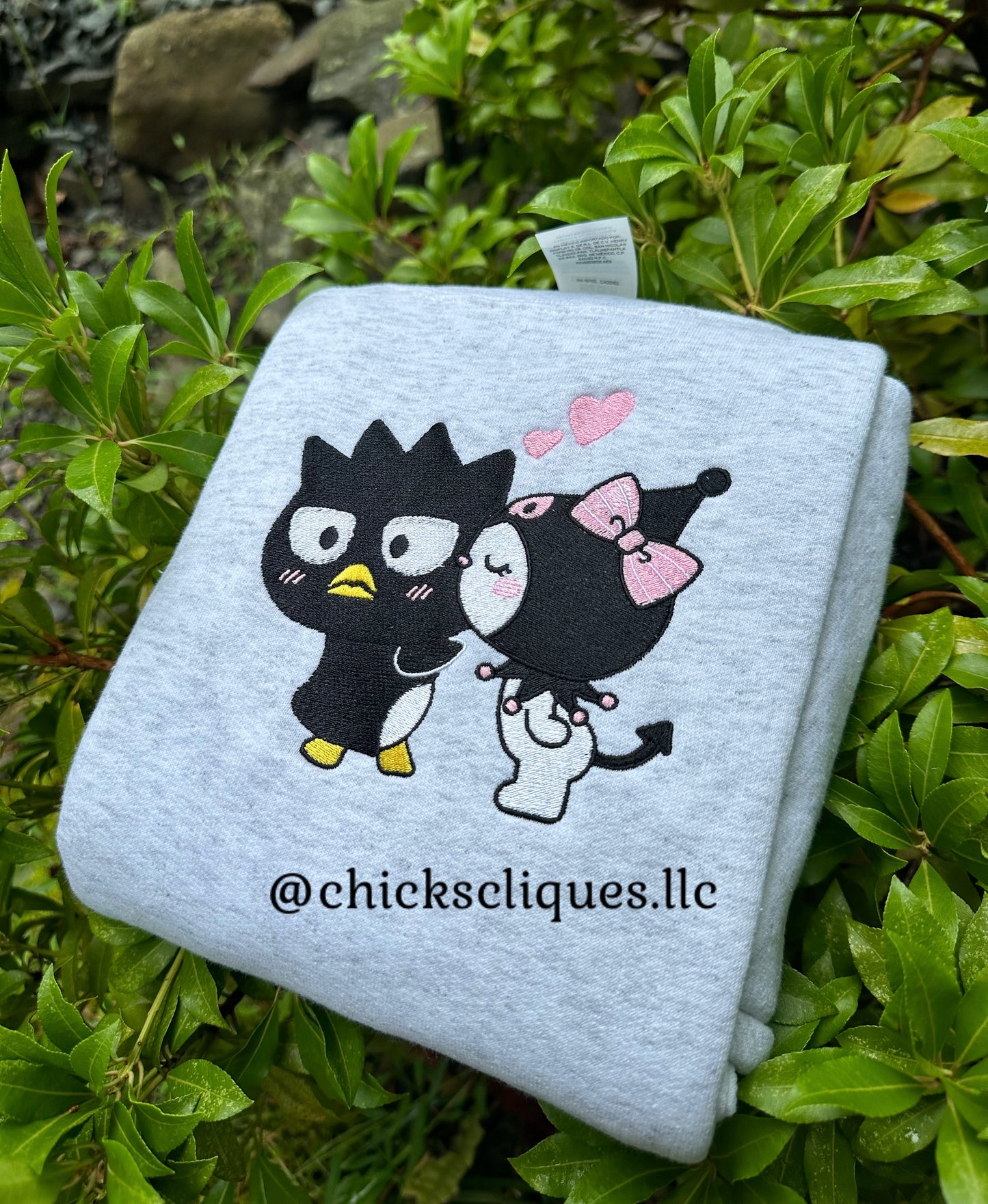 Kuromi x Badtz Embroidery Crewneck Sweatshirt