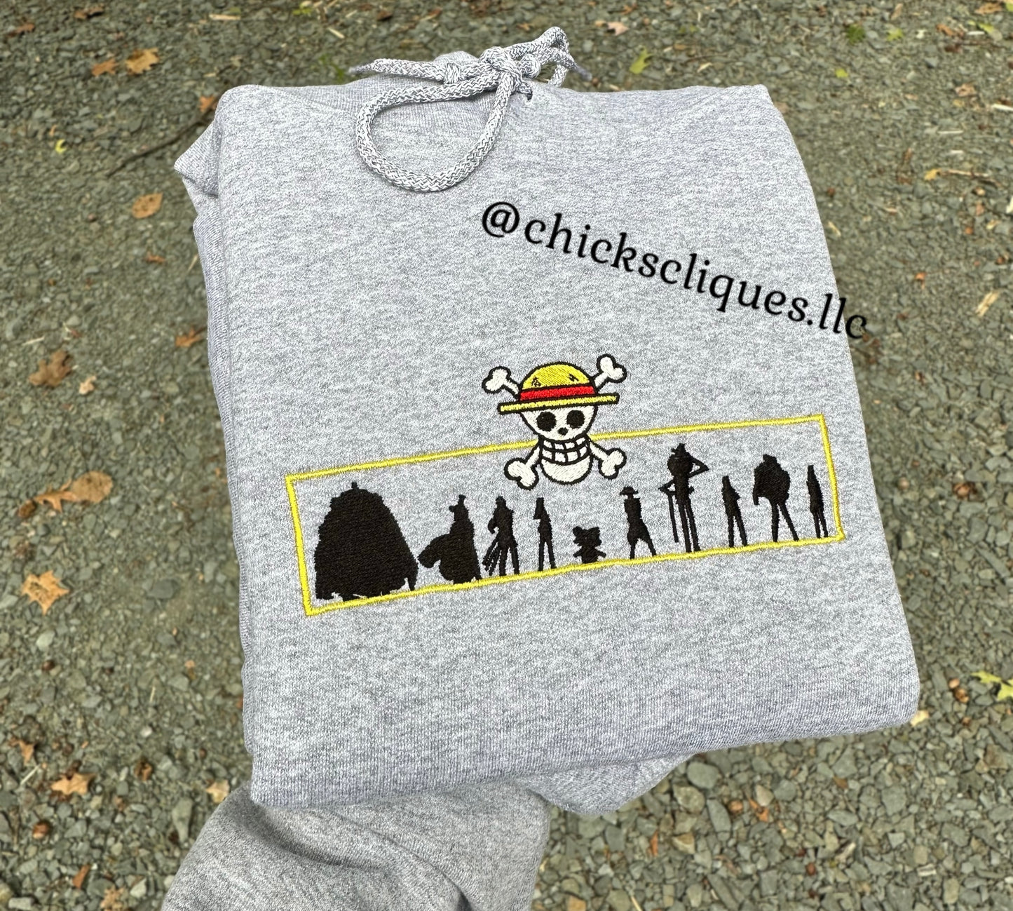 Uno Piece Characters Embroidery Crewneck Sweatshirt