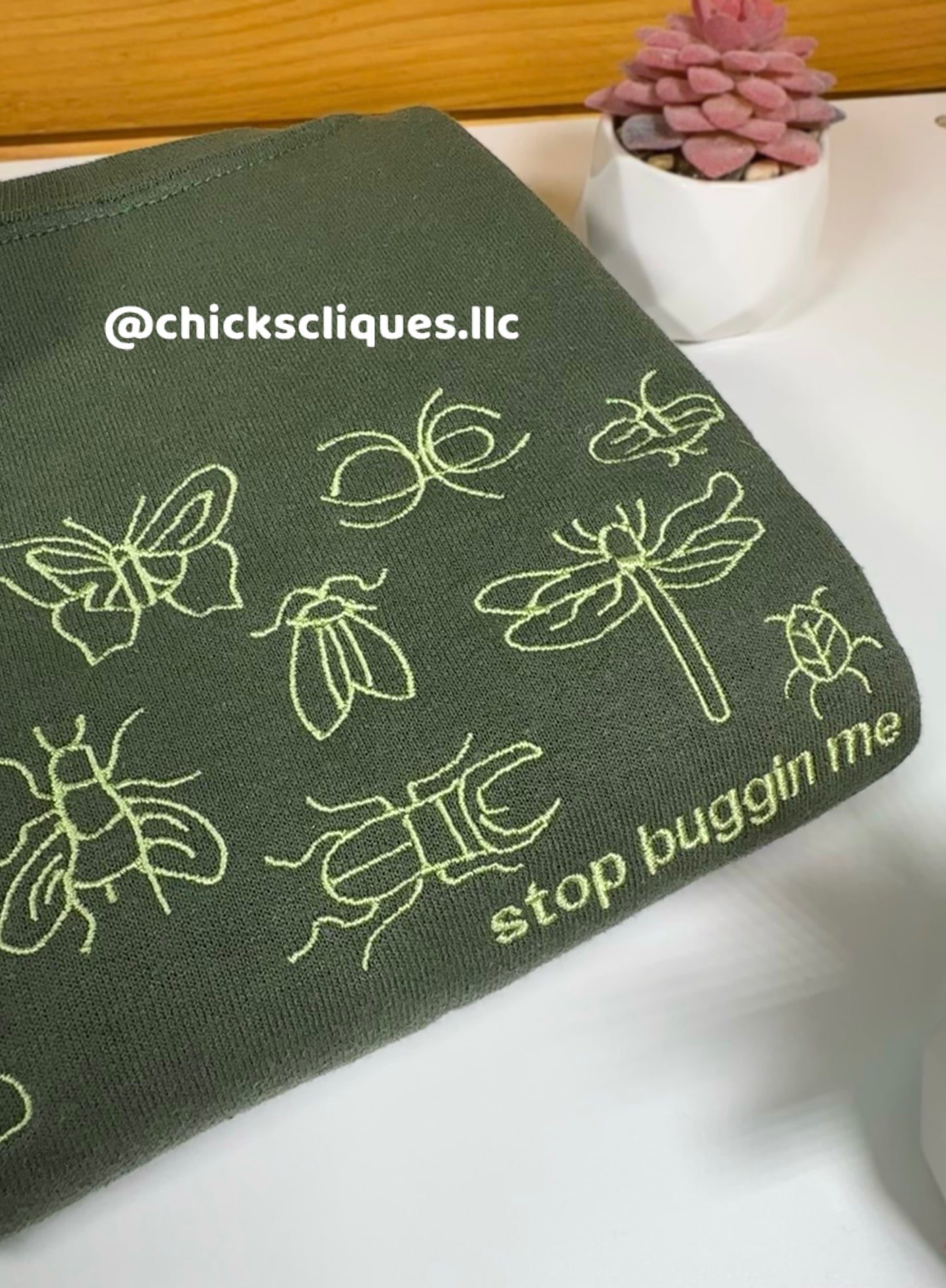 Stop Bugging Me Customizable Embroidery Crewneck Sweatshirt