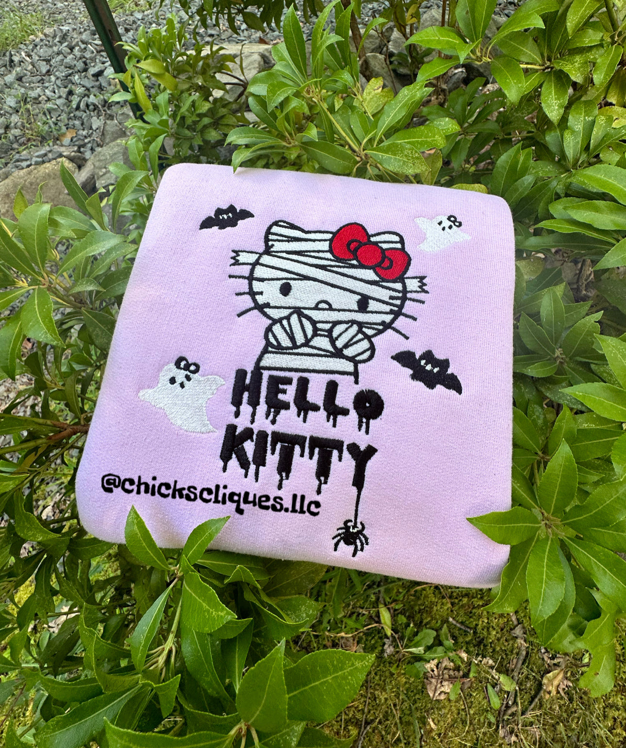 Mummy Kitty 8x10 Embroidery Crewneck Sweatshirt