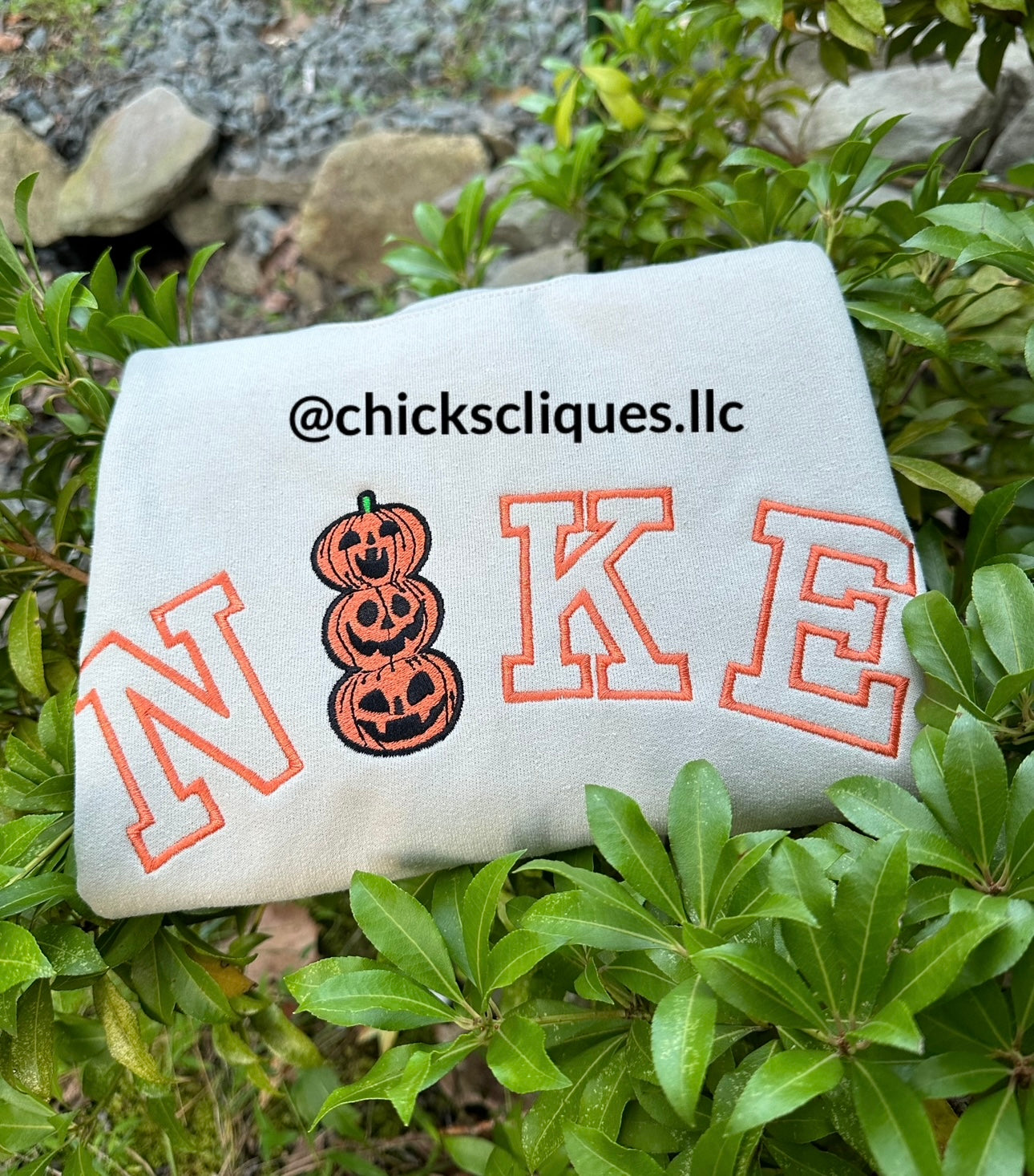 Pumpkin Stack Logo 8x10 Embroidery Crewneck Sweatshirt