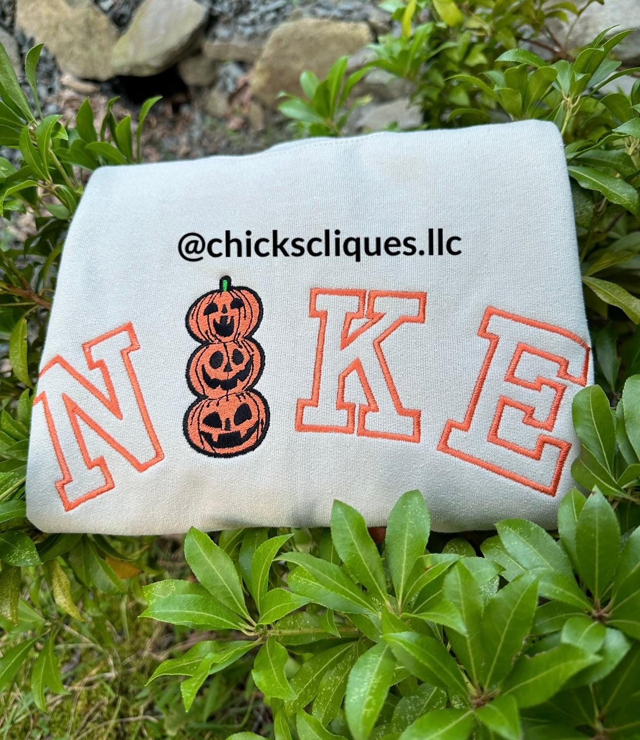 Pumpkin Stack Logo 8x10 Embroidery Crewneck Sweatshirt