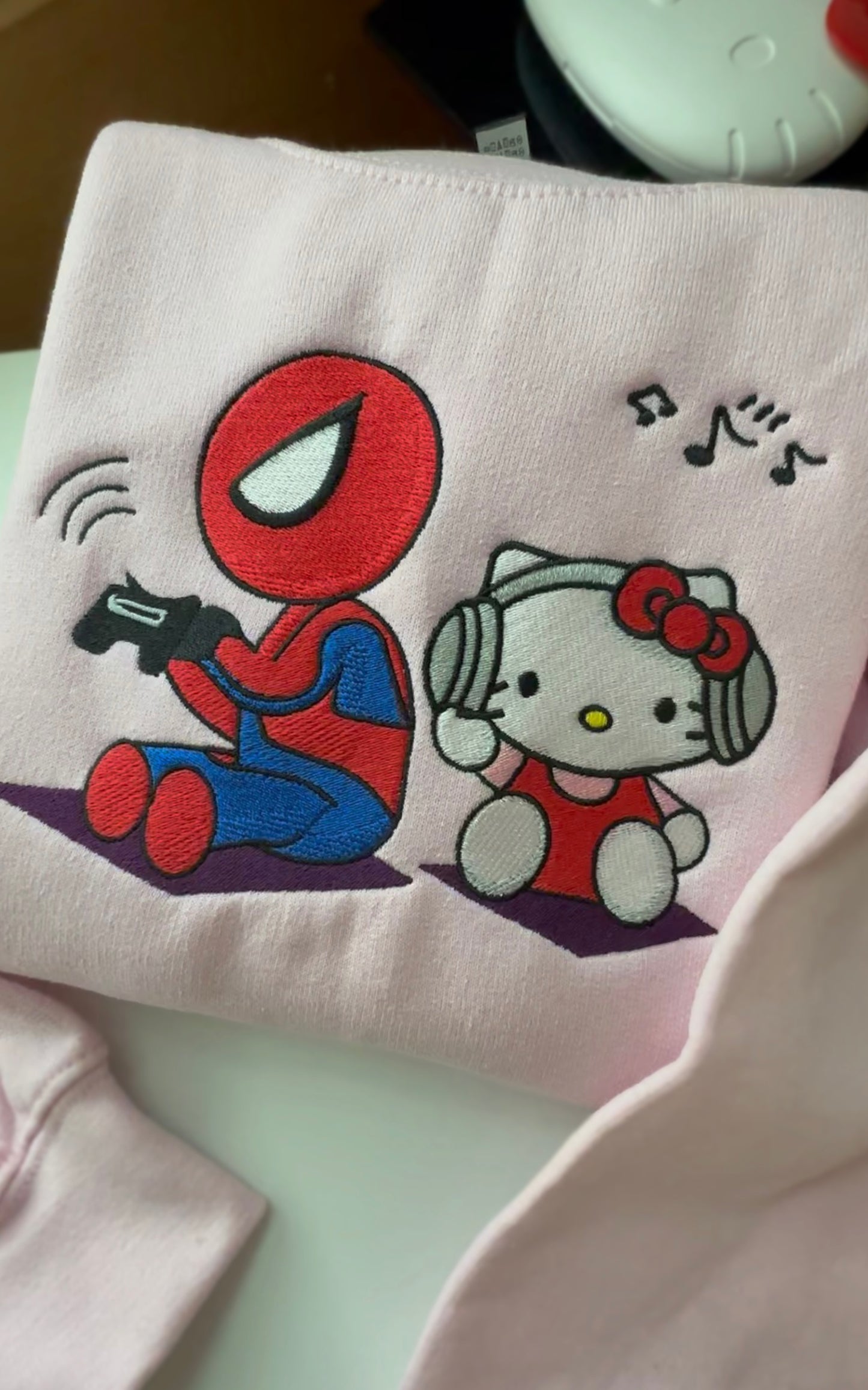 Kitty Music x Spider Video Games Embroidery Crewneck Sweatshirt