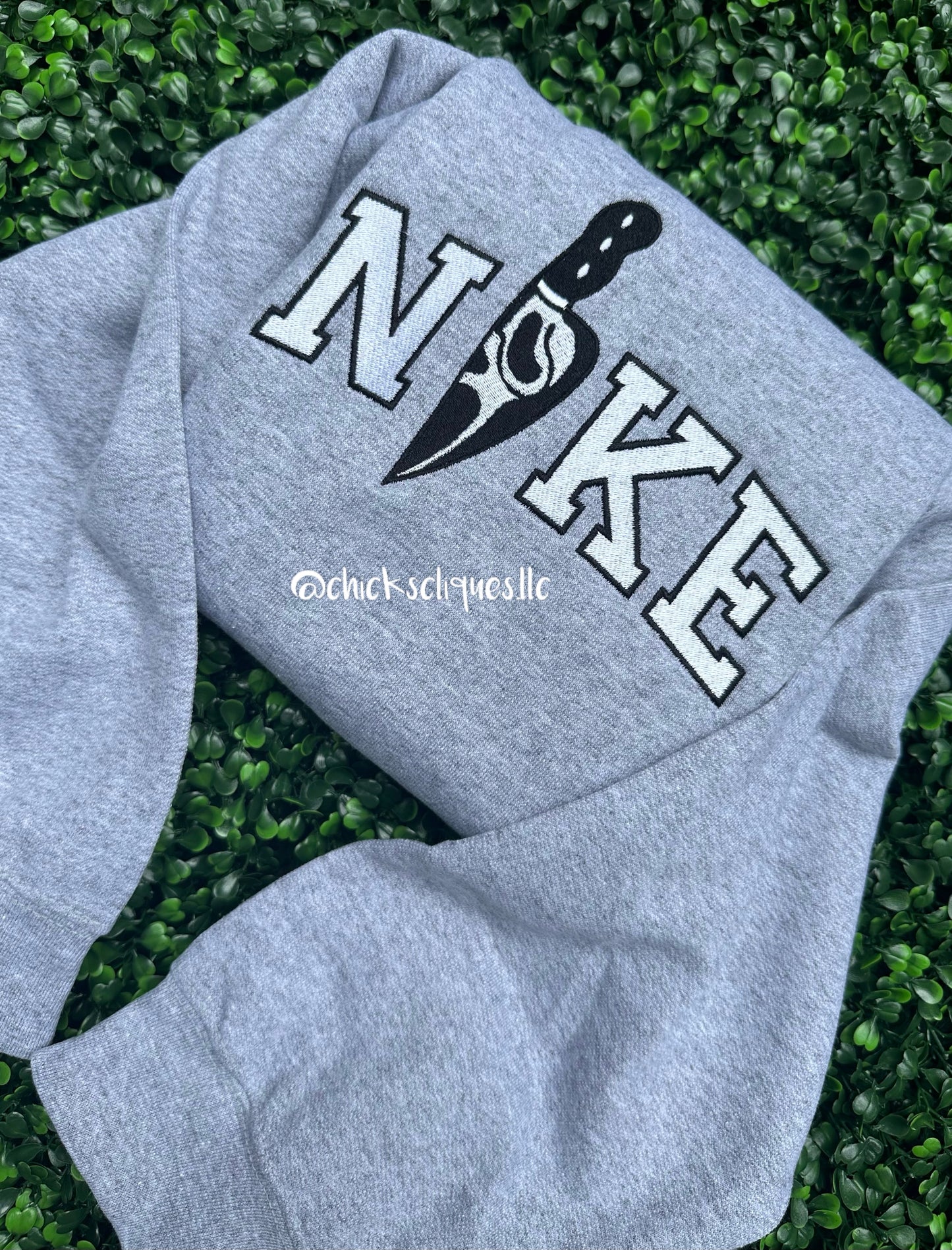 Ghost Face x Check Halloween Embroidery Crewneck Sweatshirt
