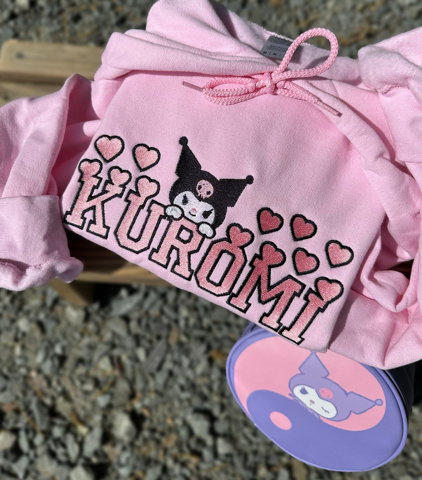 Kuromi Hearts 8x10 Embroidery Crewneck Sweatshirt