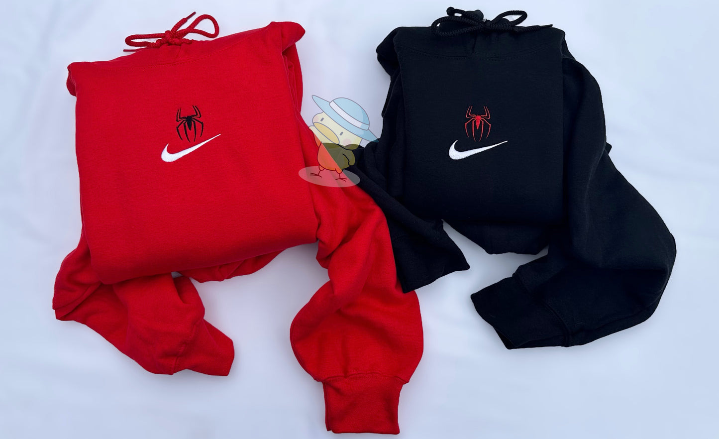 Spider x Check Embroidery Hooded Sweatshirt