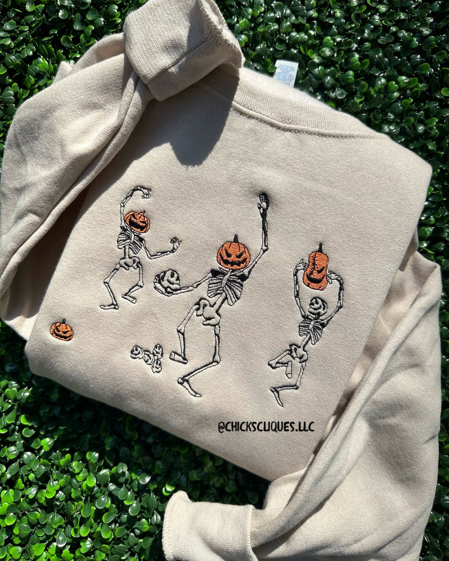 Dancing Skeletons 8x10 Embroidery Crewneck Sweatshirt
