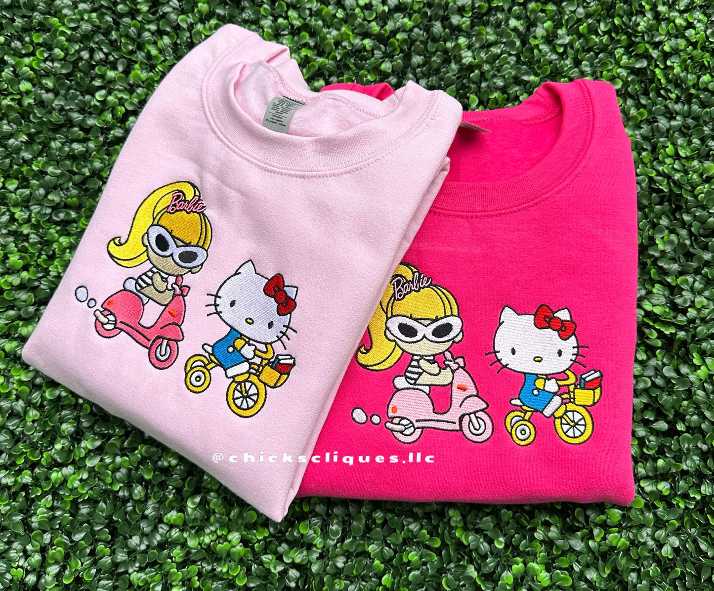 Barbie x Kitty Embroidery Crewneck Sweatshirt