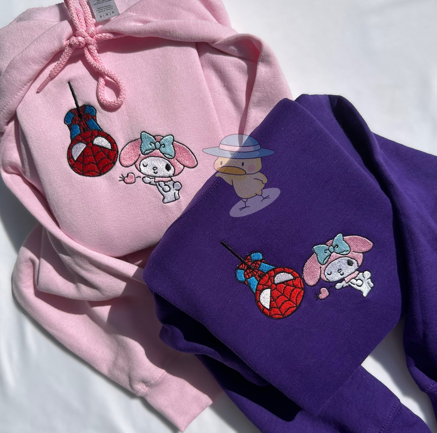 Melody Kissing Spider Embroidery Crewneck Sweatshirt