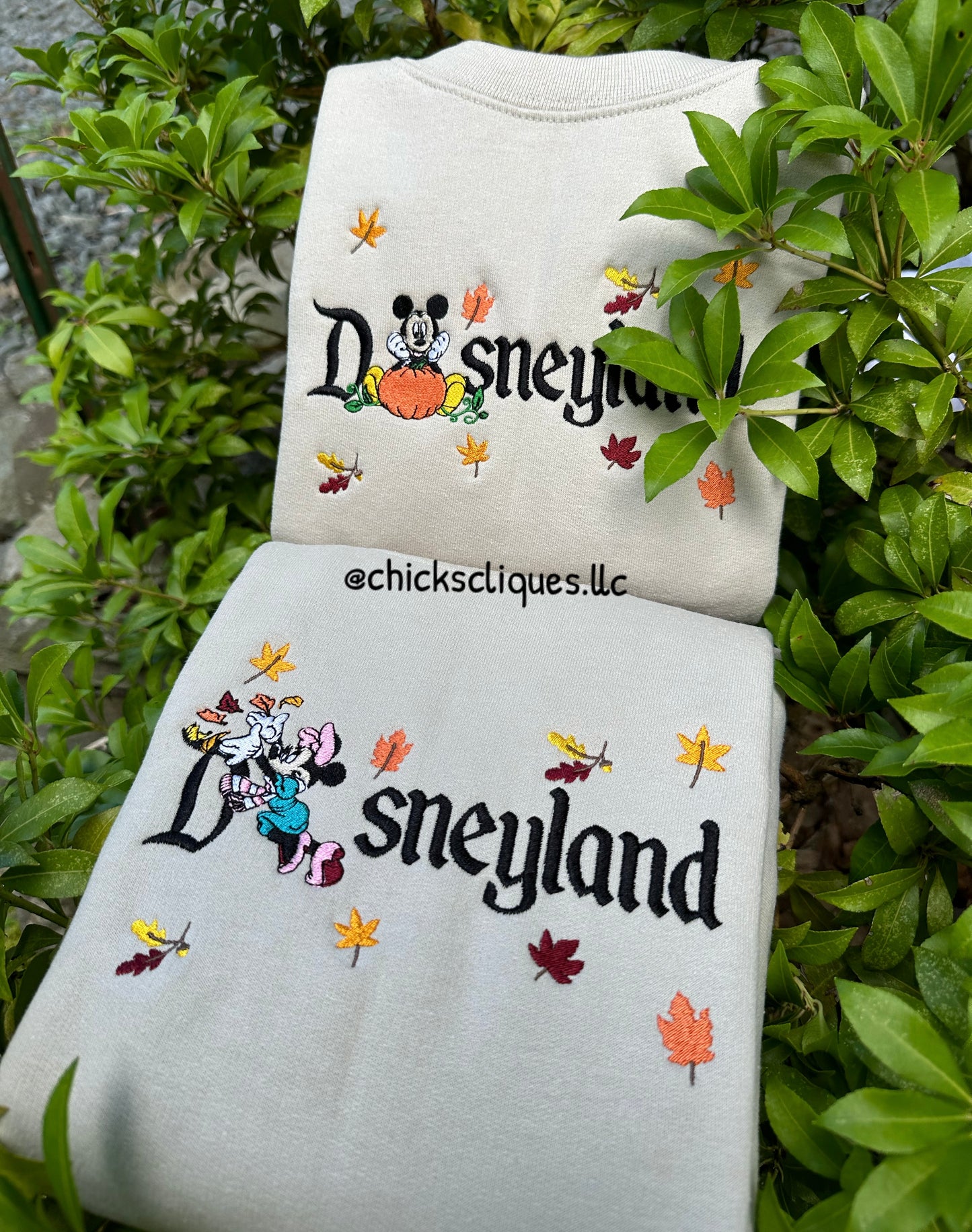 Girl or Boy Mouse Fall Embroidery Crewneck Sweatshirt