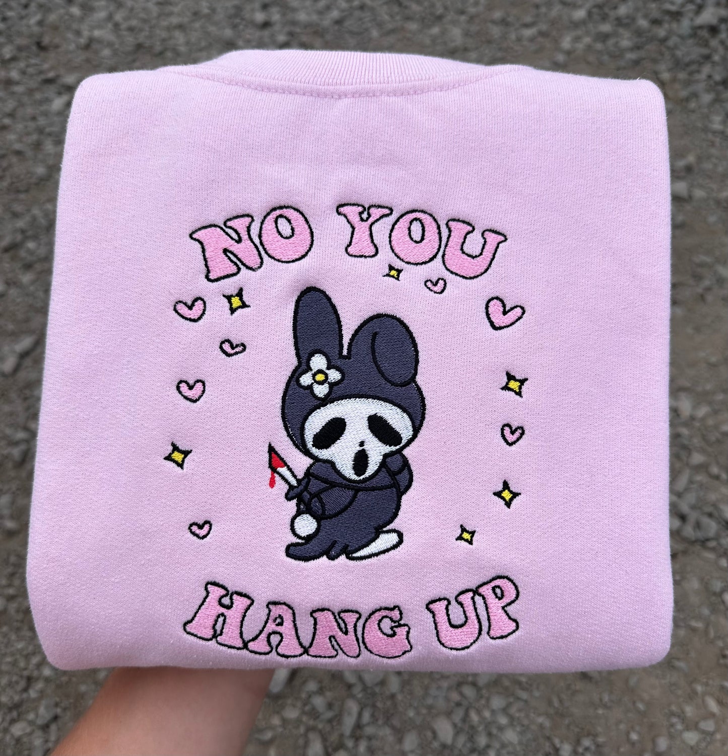 Melody x Ghost No You Hang Up 8x10 Embroidery Crewneck Sweatshirt