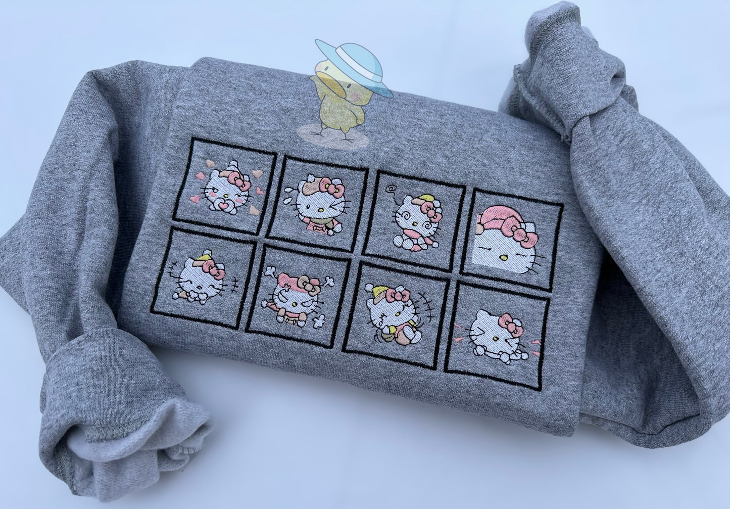 Kitty Frame Moods 8x10 Embroidery Crewneck Sweatshirt