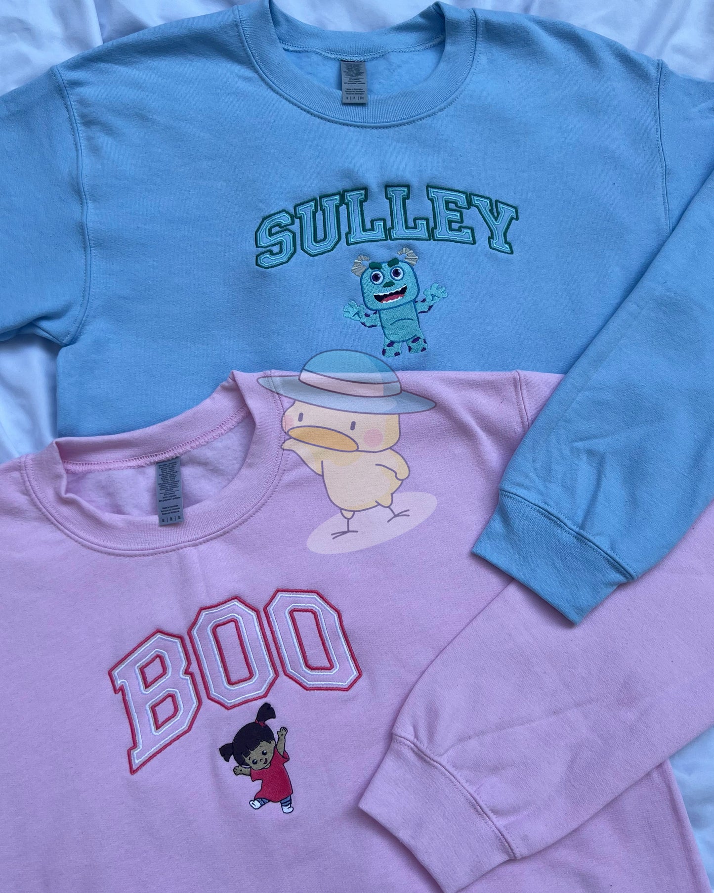 Boo Outline 8x10 Embroidery Crewneck Sweatshirt