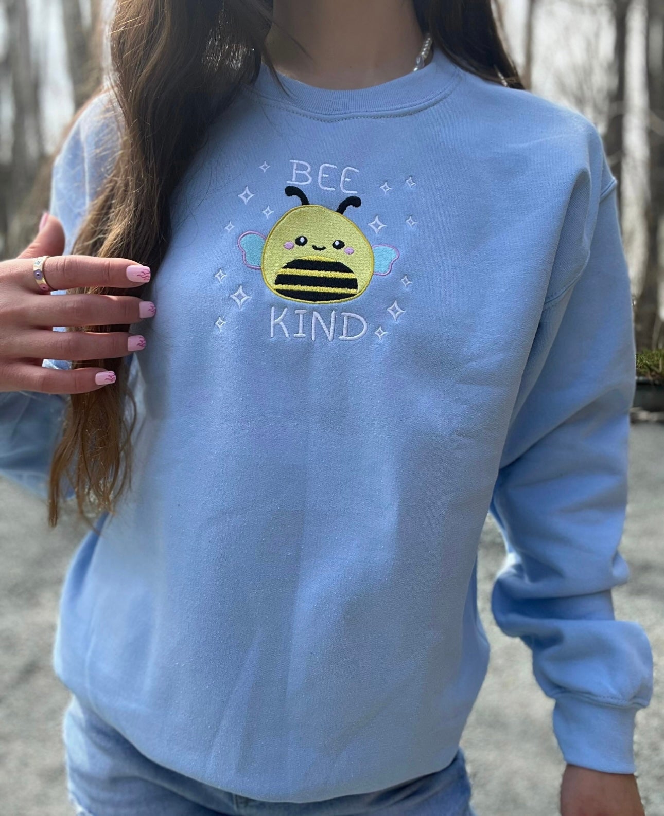 Bee Kind Squishmallow Embroidery Crewneck Sweatshirt