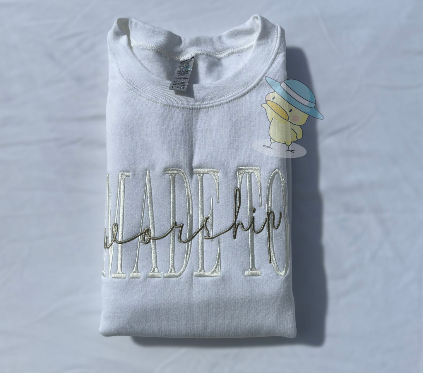 Made To Worship 8x10 Embroidery Crewneck Sweatshirt