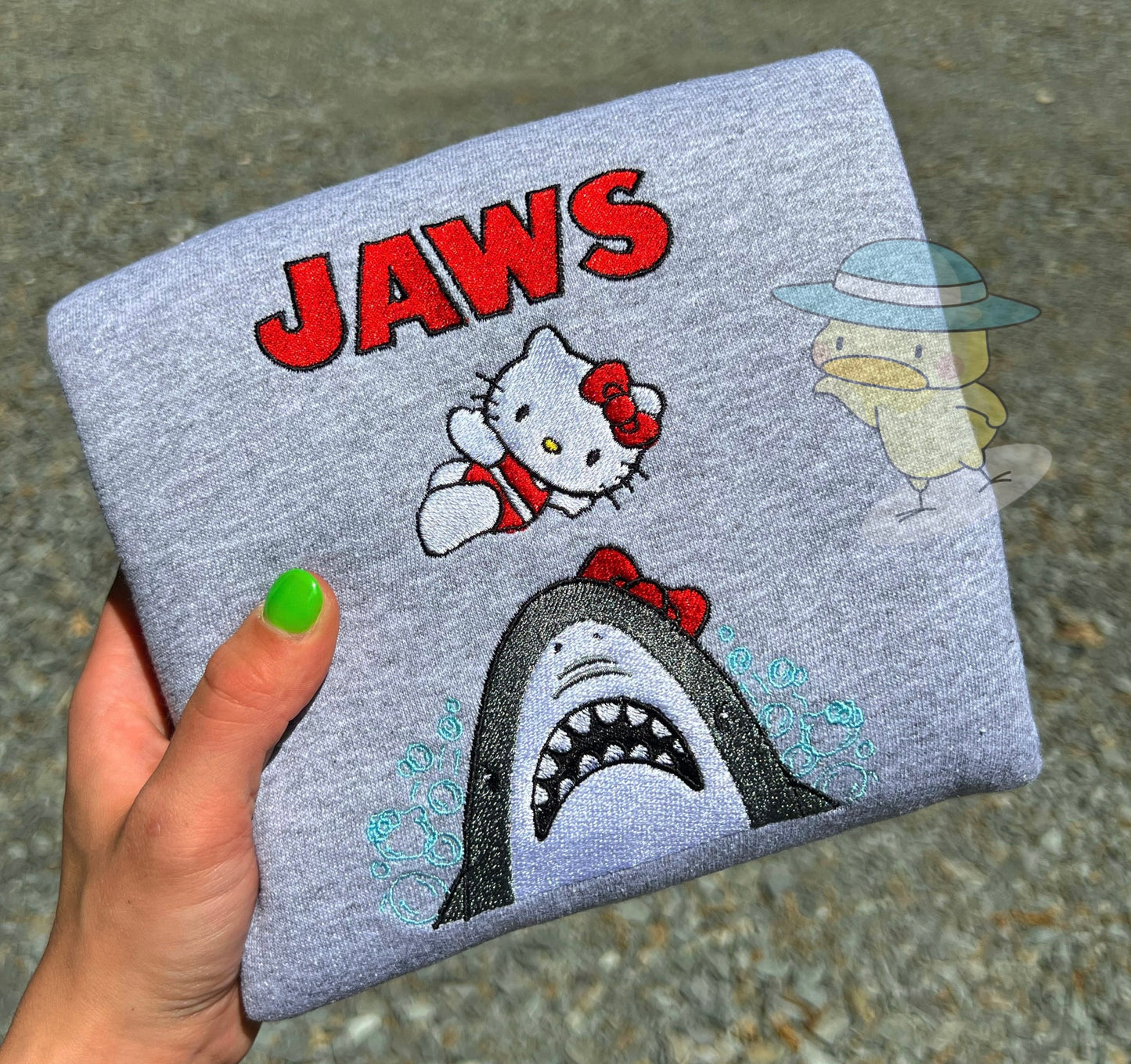 Kitty x Jaws Shark 8x10 Embroidery Crewneck Sweatshirt