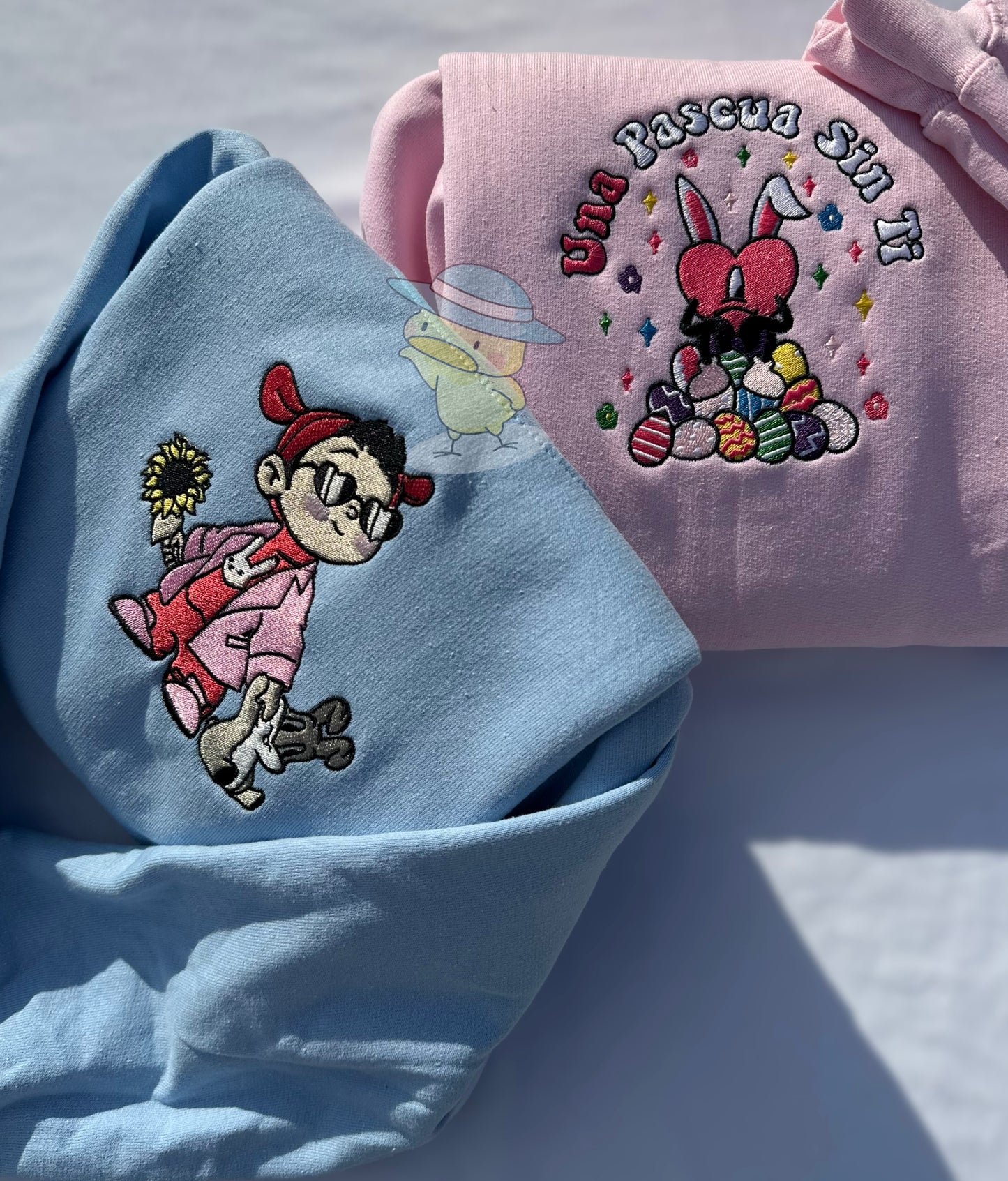 Bad Bunny Una Pascua Sin Ti Embroidery Crewneck Sweatshirt