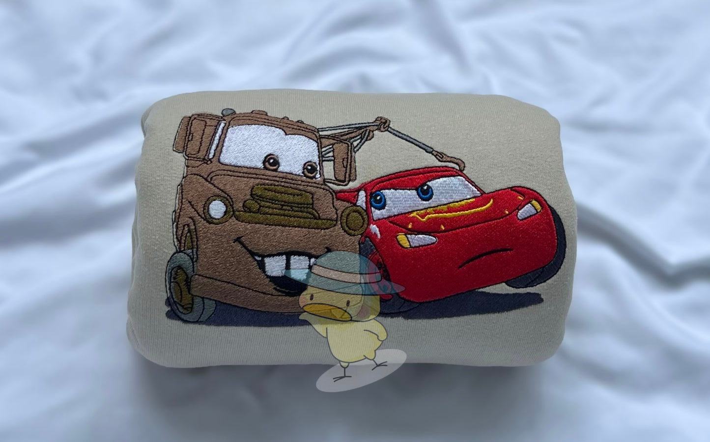 Cars Animation Embroidery Crewneck Sweatshirt