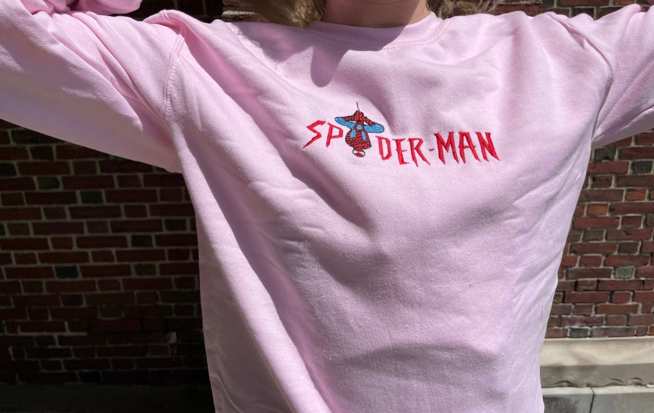 Spider Logo Embroidery Crewneck Sweatshirt