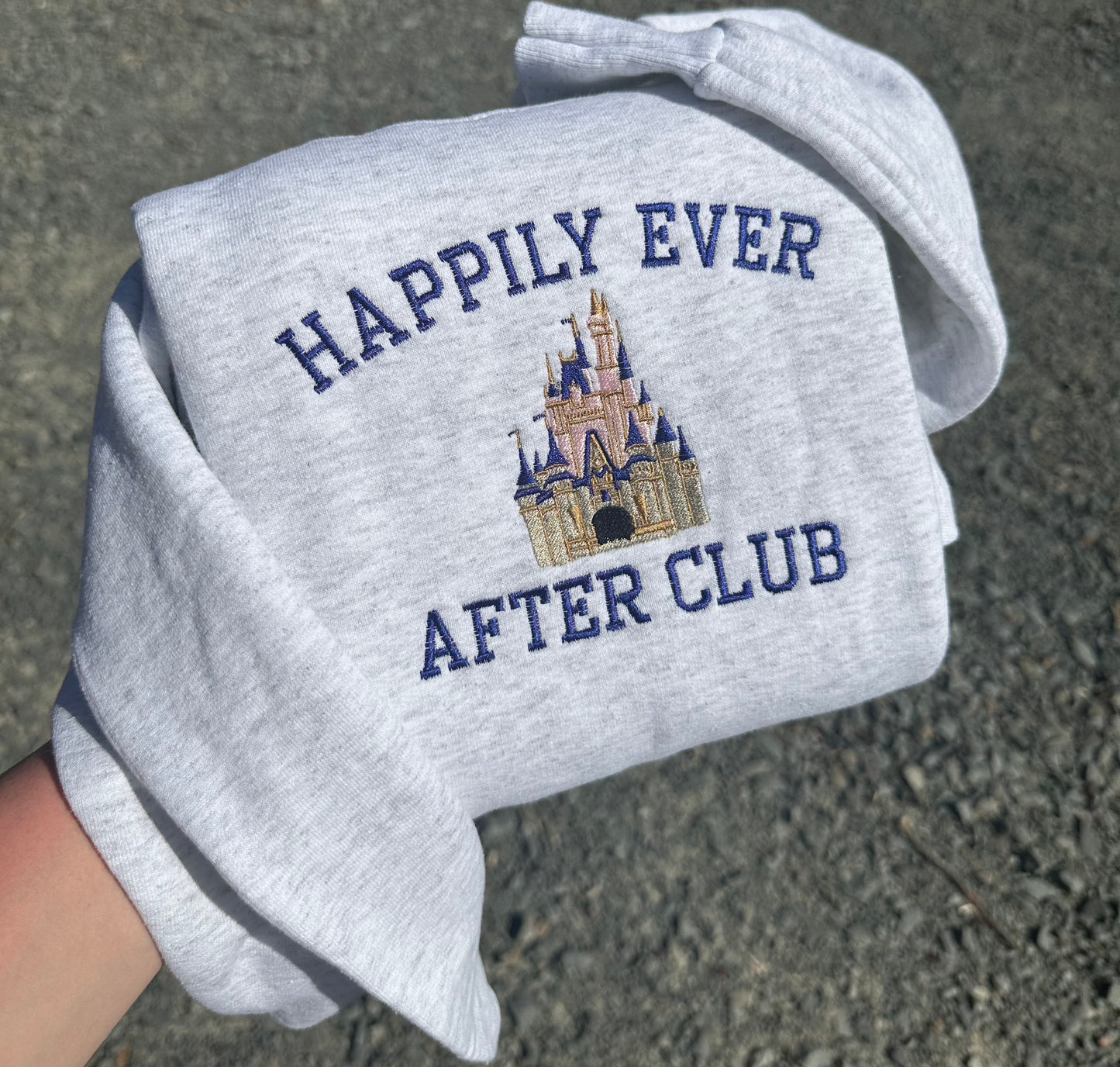 Happily Ever After Club Embroidery Crewneck Sweatshirt