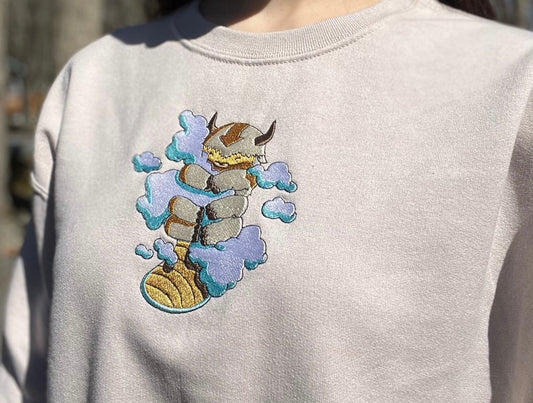 Anime Embroidery Crewneck Sweatshirt