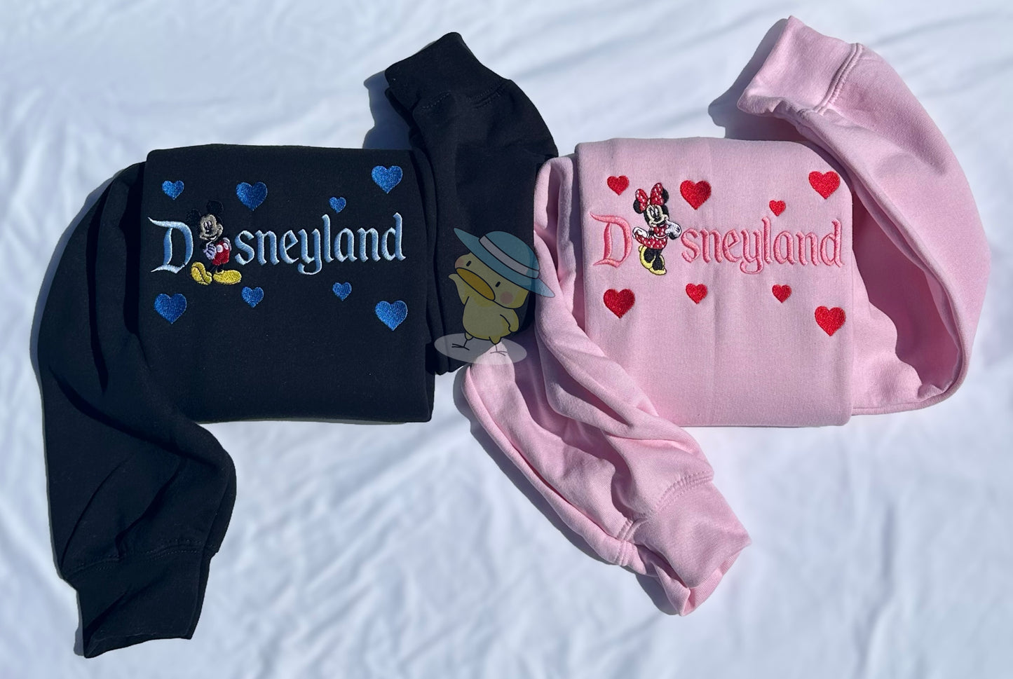 Mouse Hearts Embroidery Crewneck Sweatshirt