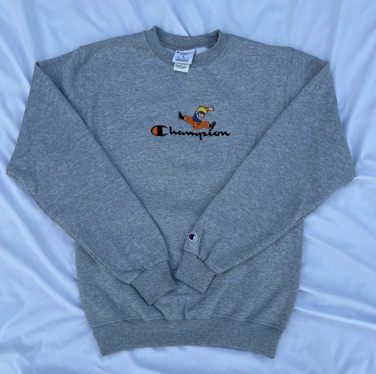 Anime x Champion Embroidery Crewneck Sweatshirt