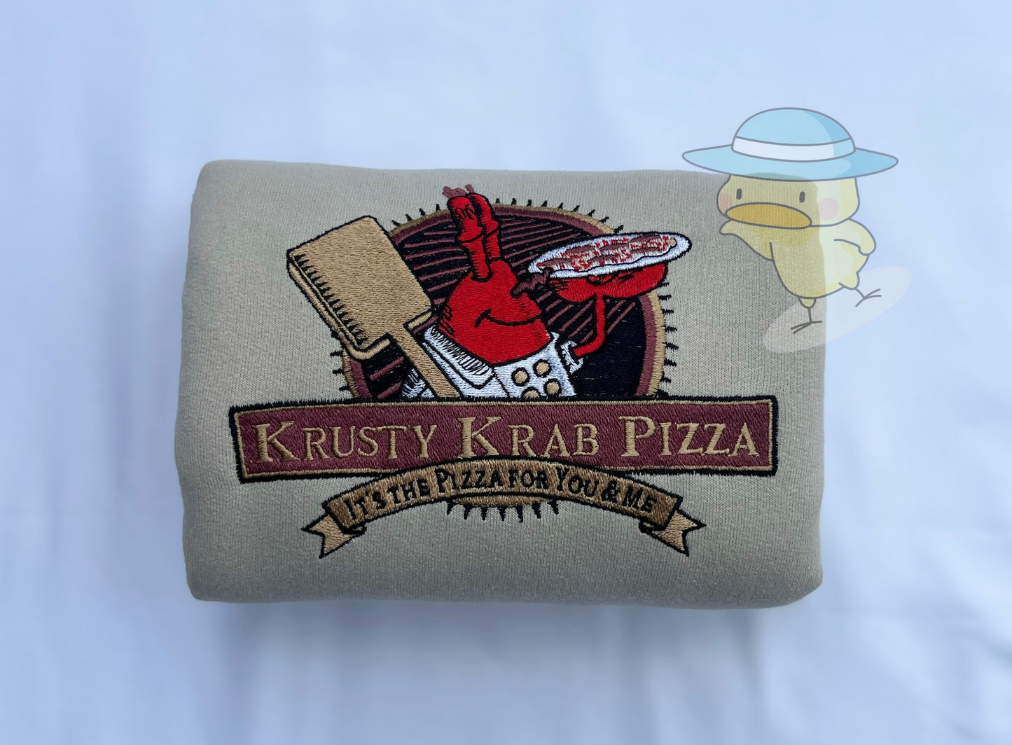 It’s The Pizza For You & Me Embroidery Crewneck Sweatshirt