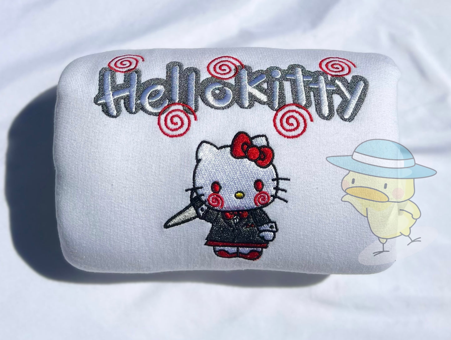 Kitty x Jigsaw Halloween Y2K Embroidery Crewneck Sweatshirt