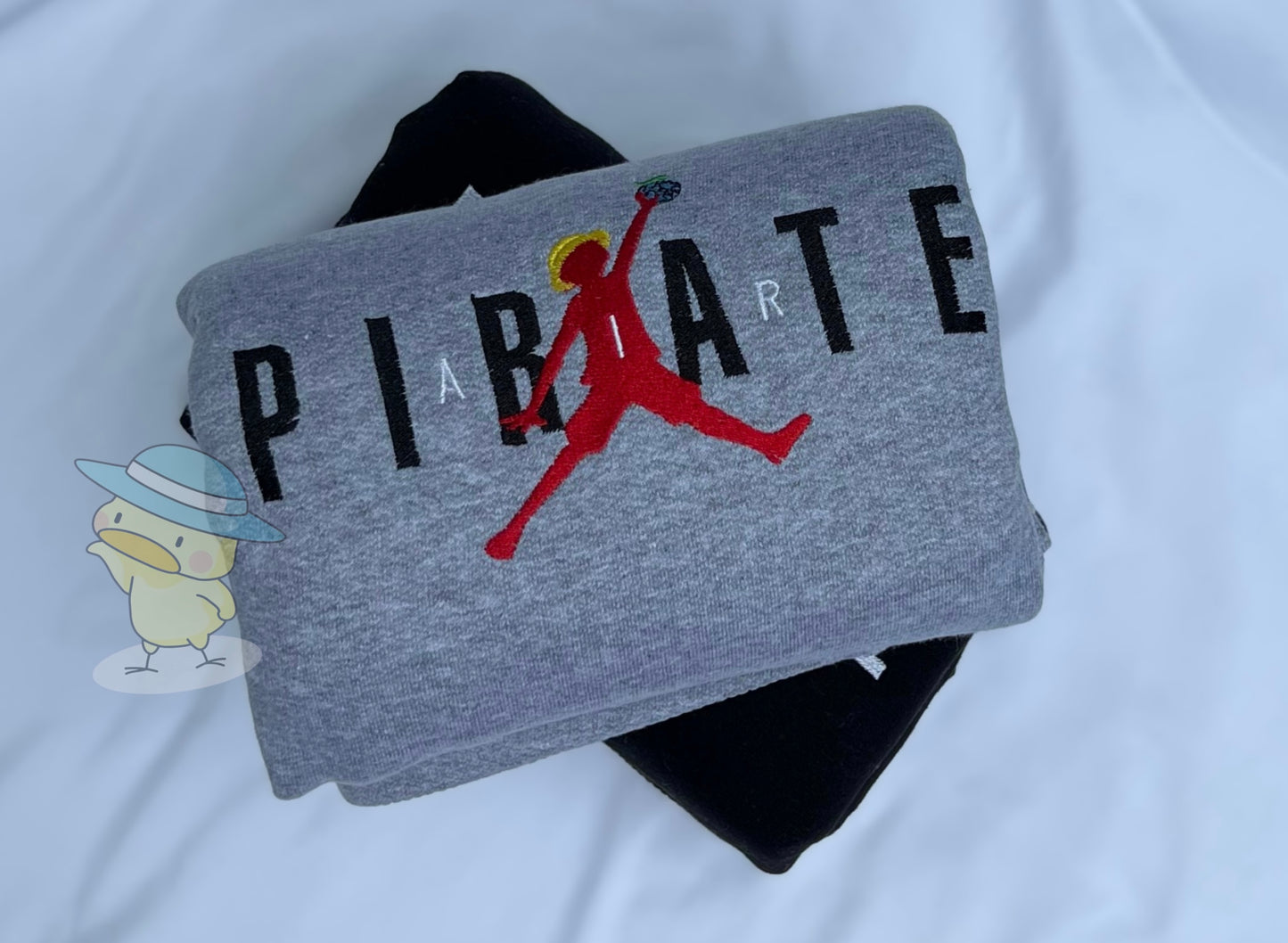 Anime Pirate Air Embroidery Crewneck Sweatshirt
