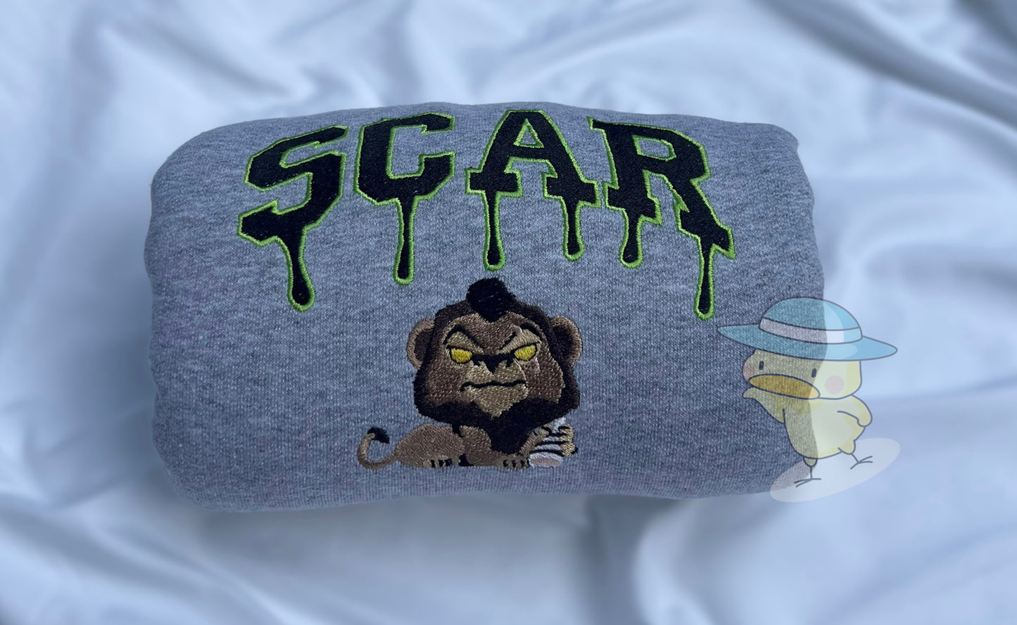Lion Drip Embroidery Crewneck Sweatshirt
