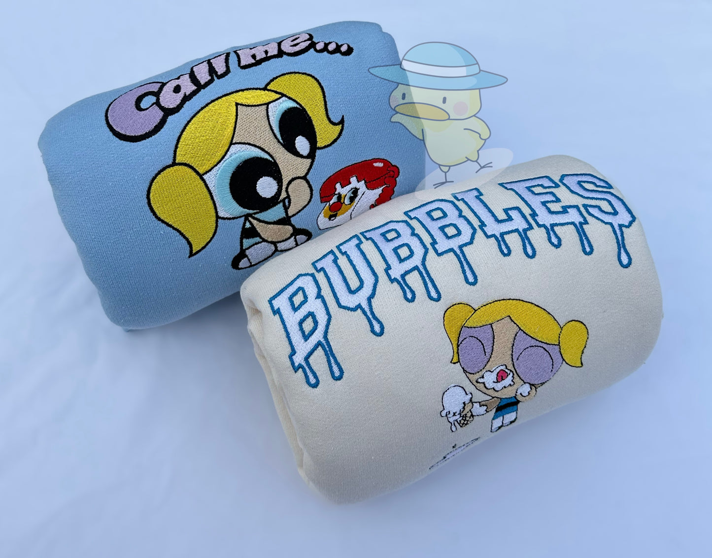 PPGs Bubbles Call Me Embroidery Crewneck Sweatshirt