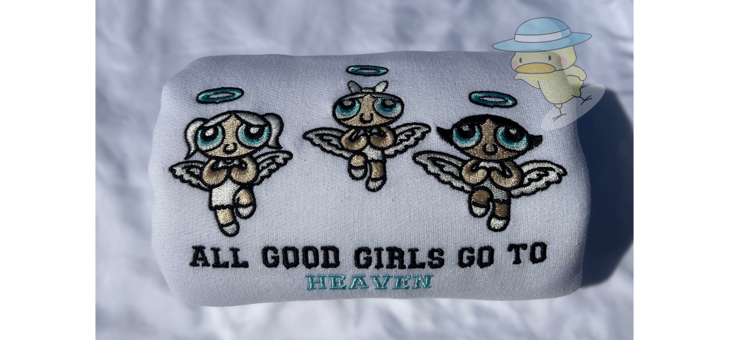 PPGs x Angels All Good Girls Go To Heaven Embroidery Crewneck Sweatshirt