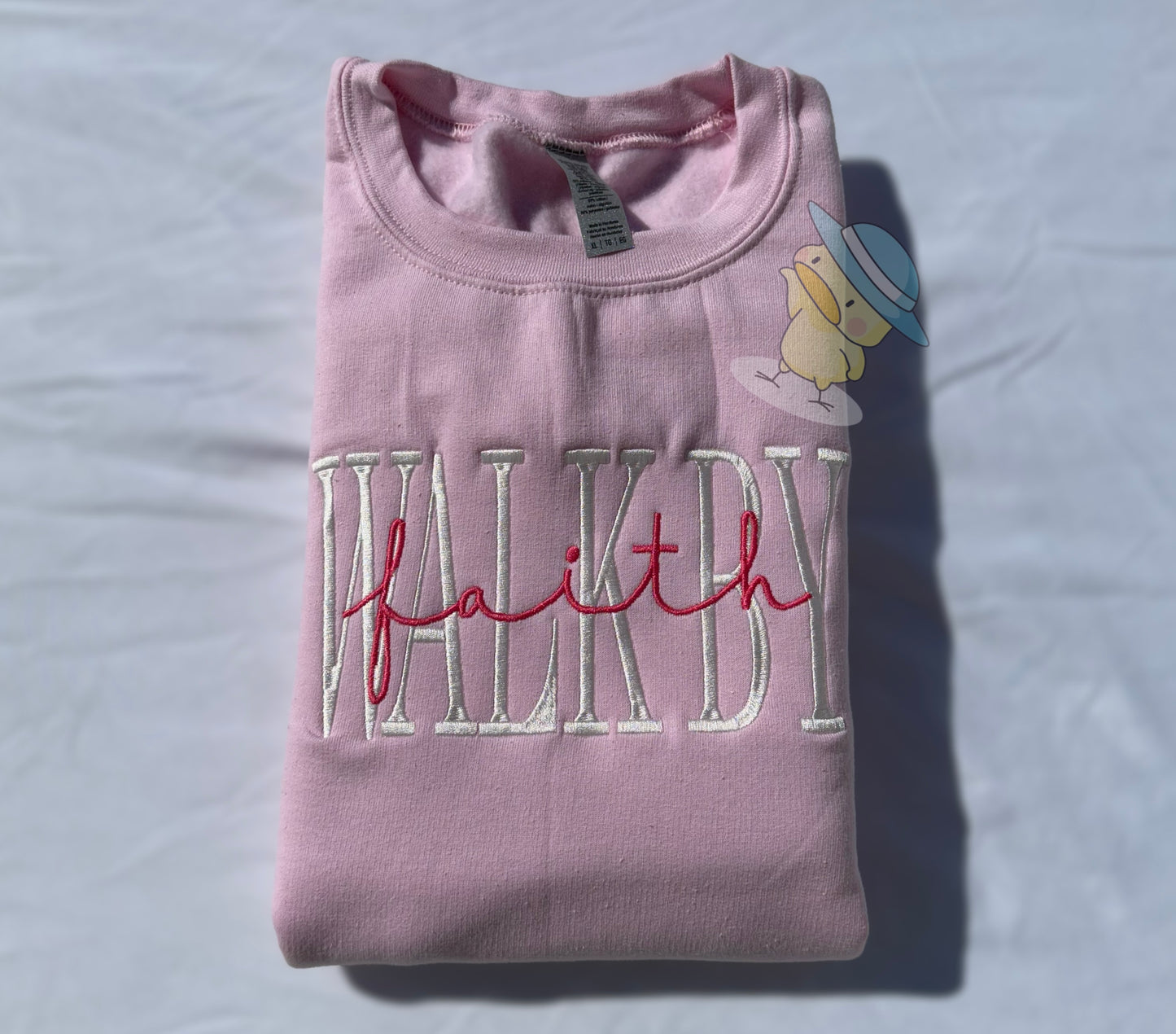 Walk By Faith 8x10 Embroidery Crewneck Sweatshirt