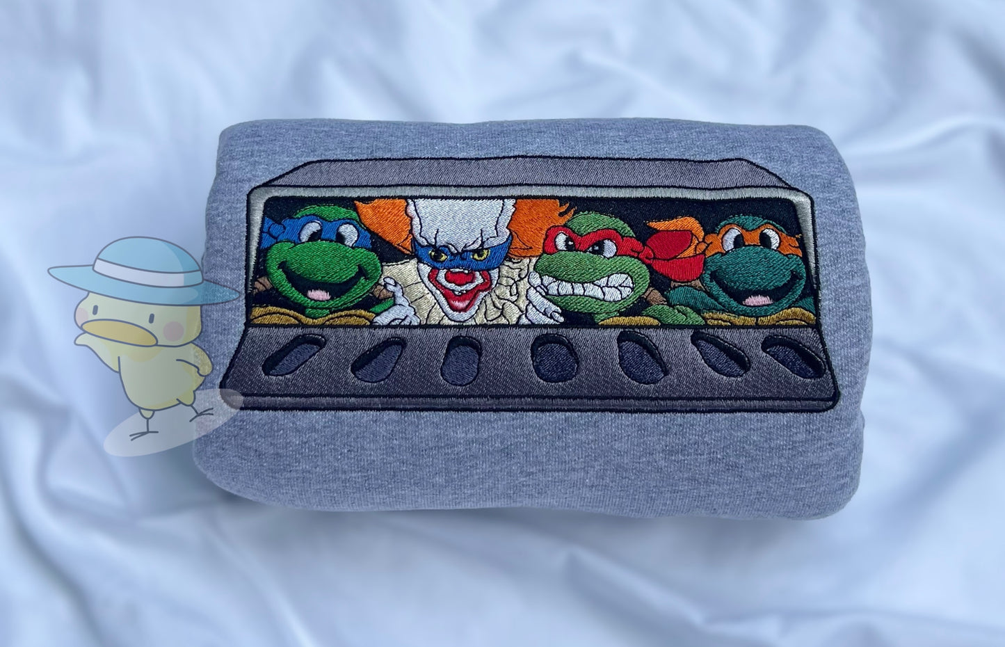 Turtles x Clown Halloween Embroidery Crewneck Sweatshirt