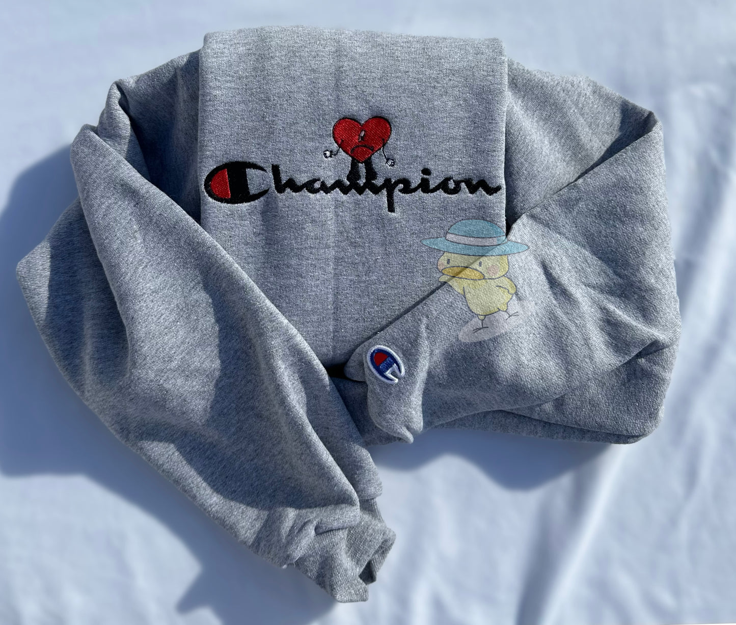Bad Bunny x Champion Embroidery Crewneck Sweatshirt