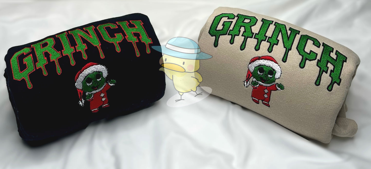 Chibi Christmas Drip Embroidery Crewneck Sweatshirt