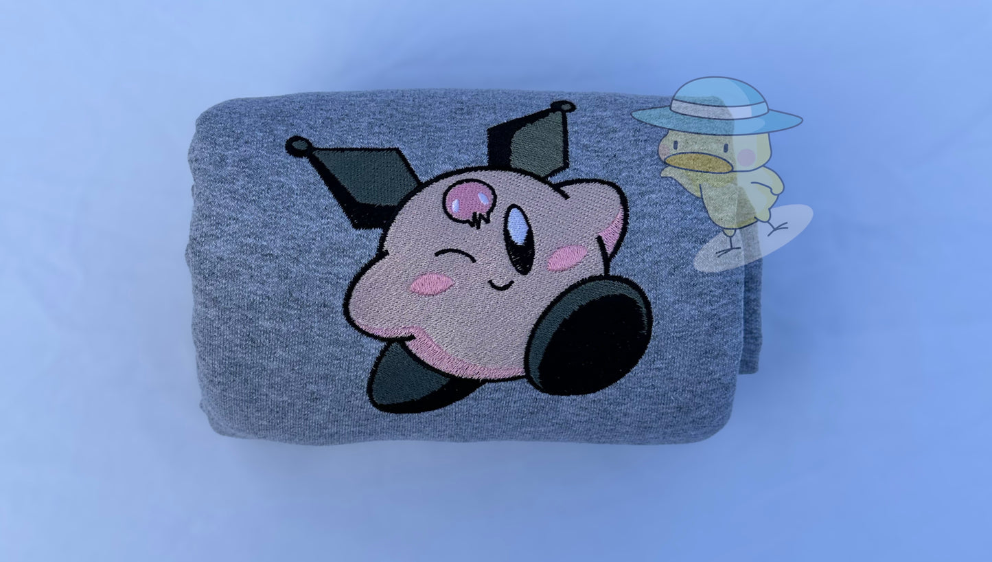 Kirby x Wink Embroidery Crewneck Sweatshirt