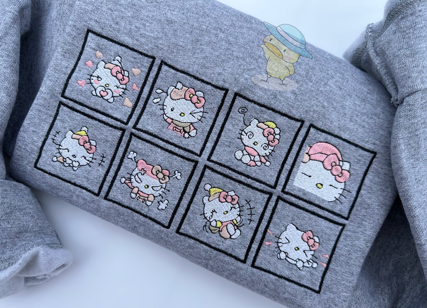 Kitty Frame Moods 8x10 Embroidery Crewneck Sweatshirt