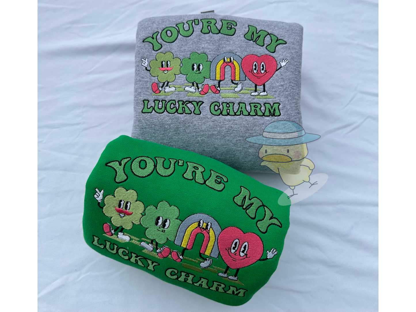 You’re My Lucky Charm St. Patrick’s Day Embroidery Crewneck Sweatshirt