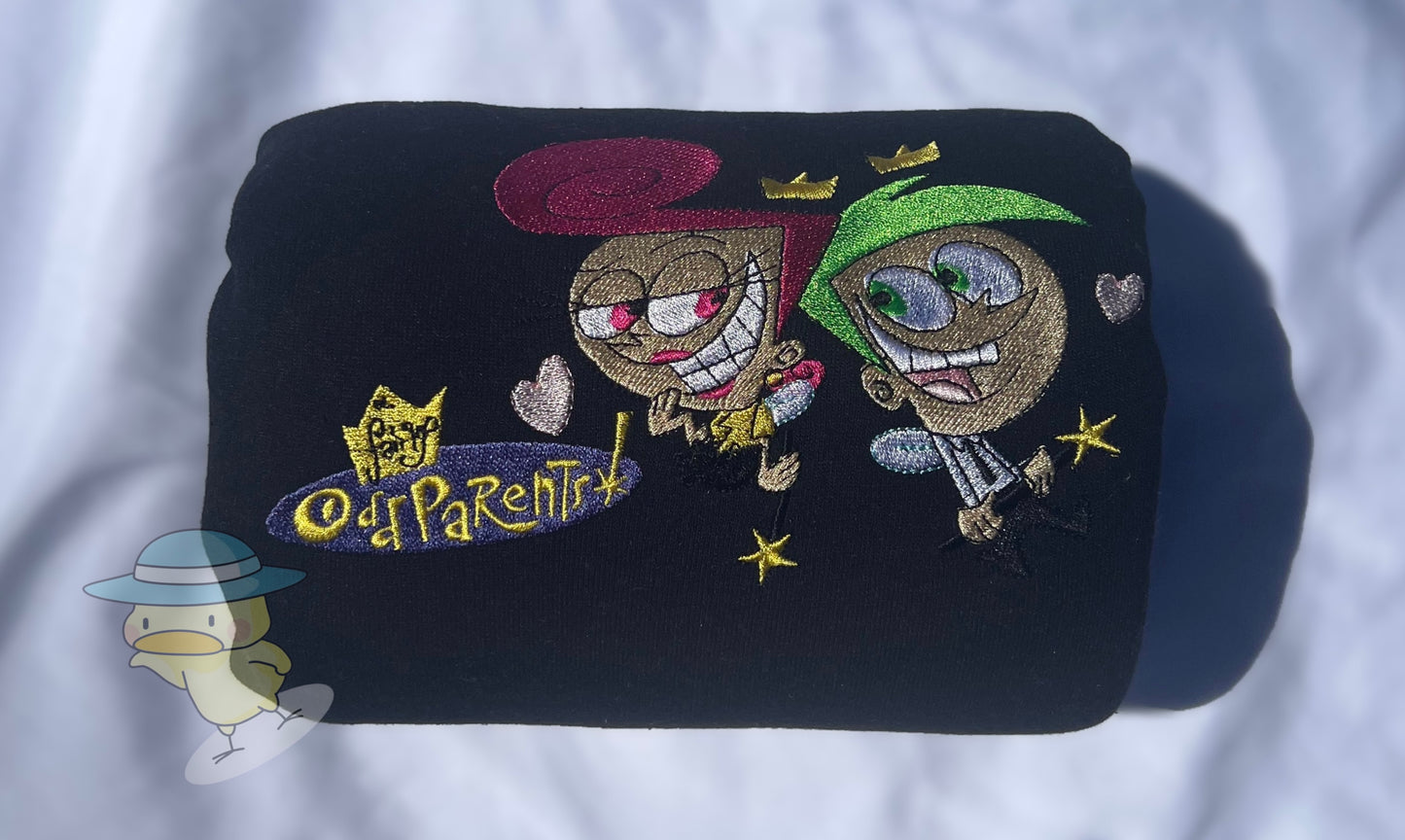 Fairy Animation Embroidery Crewneck Sweatshirt