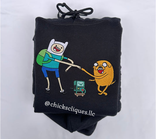 Jake and Finn BMO Embroidery Crewneck Sweatshirt