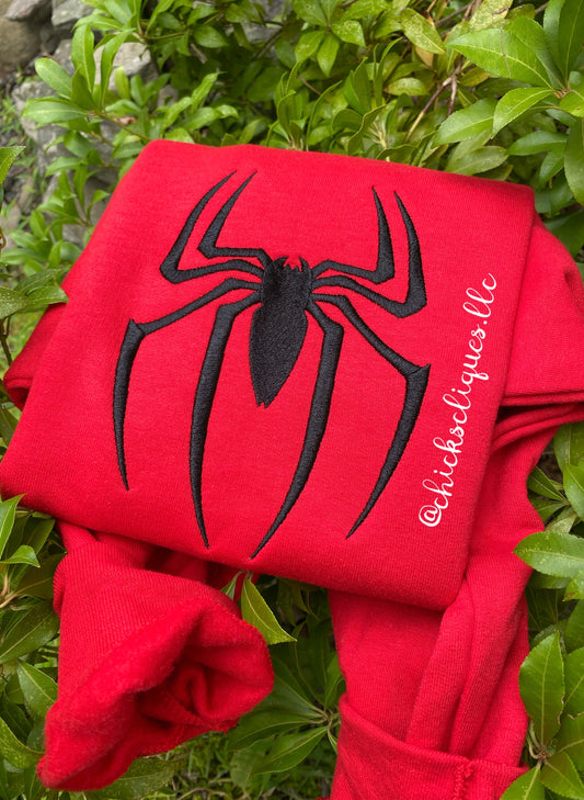 Spider Logo Embroidery Crewneck Sweatshirt