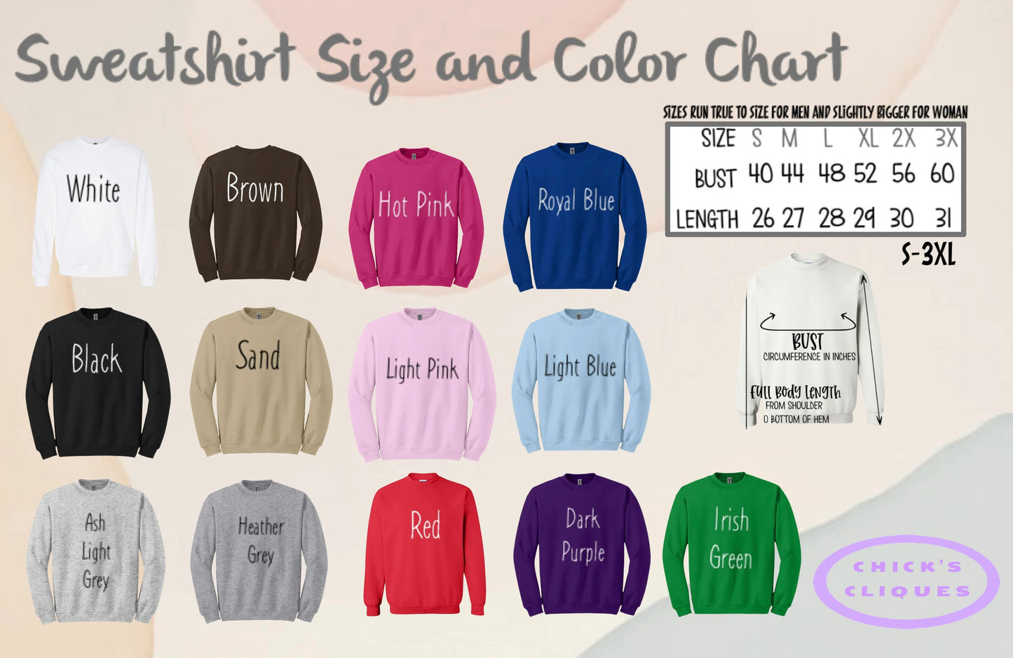 Fair Custom Embroidery Crewneck Sweatshirt Listing