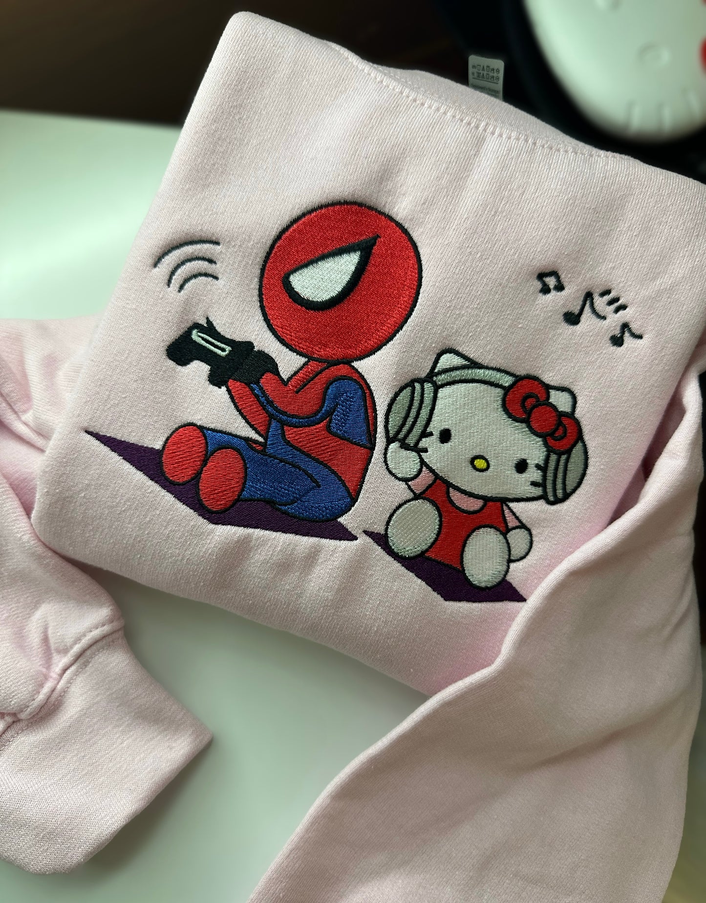 Kitty Music x Spider Video Games Embroidery Crewneck Sweatshirt