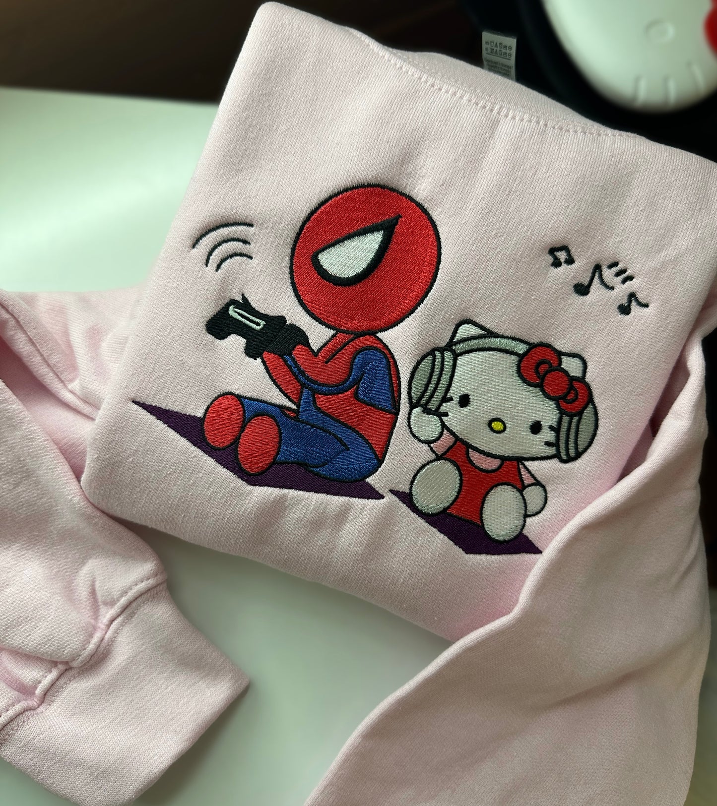 Kitty Music x Spider Video Games Embroidery Crewneck Sweatshirt
